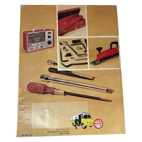 VTG 1981 MAC Tools Mechanic Technician Collectors Car Catalog Book Softcover 80s - Picture 5 of 16